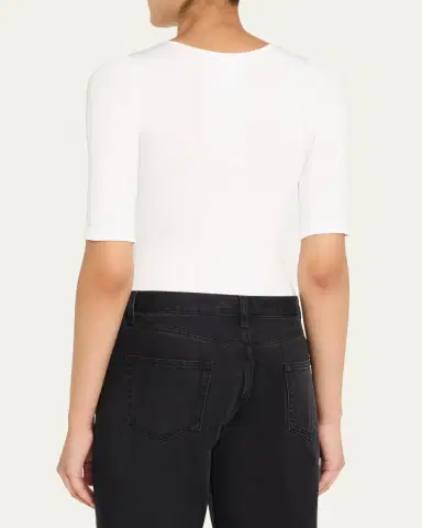 Wolford Bahamas Short-Sleeve Crewneck Bodysuit | Thumbnail 3 Wolford Bahamas Short-Sleeve Crewneck Bodysuit | Thumbnail 3