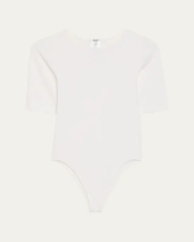 Wolford Bahamas Short-Sleeve Crewneck Bodysuit