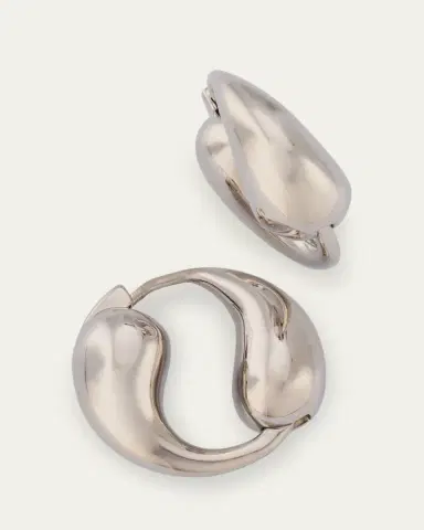 ben-amun Silver Plated Tapered Hoop Earrings | Thumbnail 3 ben-amun Silver Plated Tapered Hoop Earrings | Thumbnail 3