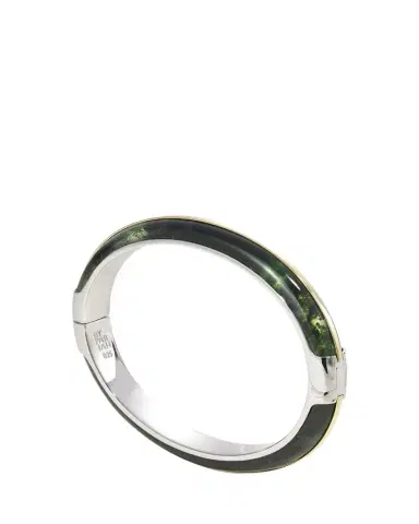 By Pariah Essential Stacking Cuff Bracelet, Moss Agate | Thumbnail 1