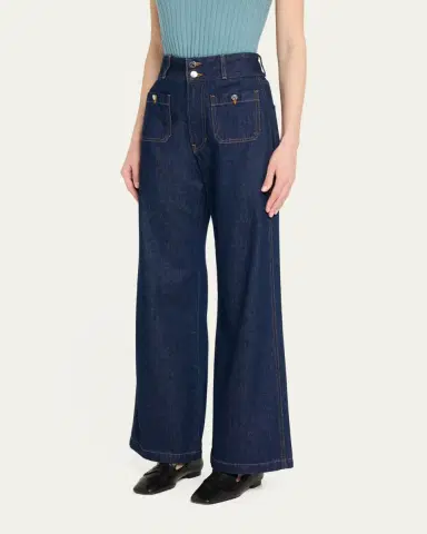 Veronica Beard Taylor High-Rise Wide-Leg Jeans | Thumbnail 4 Veronica Beard Taylor High-Rise Wide-Leg Jeans | Thumbnail 4