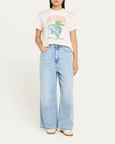 Ganni Relaxed Cotton-Jersey Grapes T-Shirt | Thumbnail 2 Ganni Relaxed Cotton-Jersey Grapes T-Shirt | Thumbnail 2