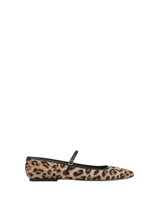 Veronica Beard Ellie Leopard-Print Mary Jane Ballet Flats