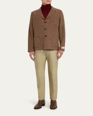 Massimo Alba Men's Gstaad Wool Nehru Jacket | Thumbnail 2