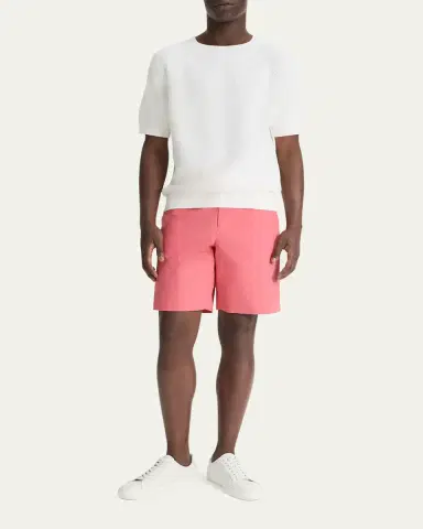 Vince Men's Italian Cotton Extended-Tab Shorts | Thumbnail 2 Vince Men's Italian Cotton Extended-Tab Shorts | Thumbnail 2