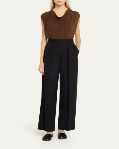 Vince Draped Cowl-Neck Top | Thumbnail 6
