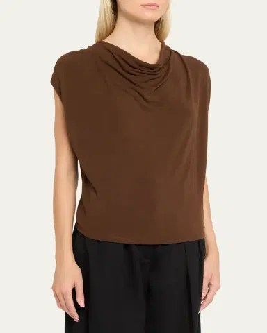 Vince Draped Cowl-Neck Top | Thumbnail 8