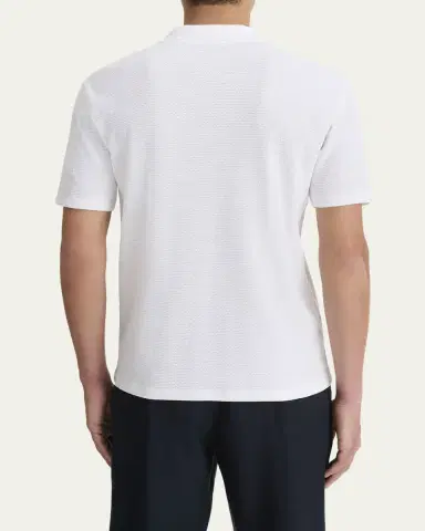 Vince Men's Textured Johnny Collar Polo Shirt | Thumbnail 3