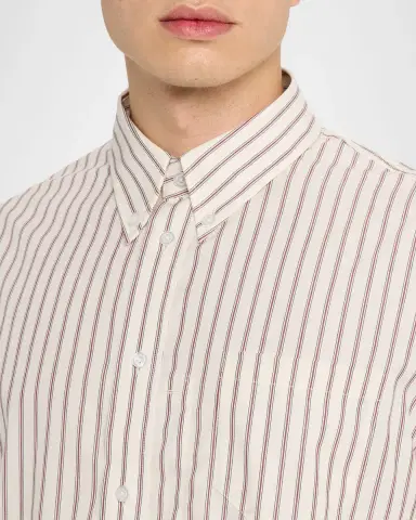 Willy Chavarria Men's Veterano Stripe Button-Down Shirt with Pocket | Thumbnail 9