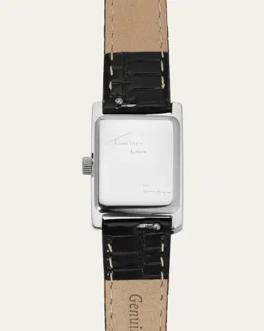 Heaven Mayhem Mini Icon Watch with Leather Strap, Silver | Thumbnail 2