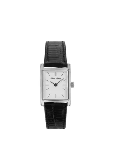 Heaven Mayhem Mini Icon Watch with Leather Strap, Silver | Thumbnail 1