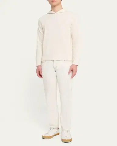 Vince Men's Double-Face Textured Hoodie | Thumbnail 2