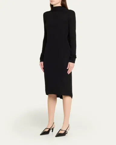 Toteme Cocoon Cape Jersey Midi Dress | Thumbnail 4 Toteme Cocoon Cape Jersey Midi Dress | Thumbnail 4
