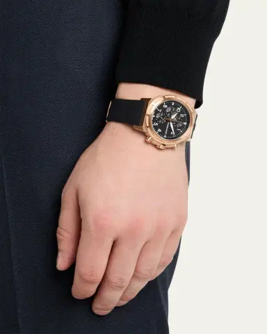 Ferragamo Sport Chrono 44mm IP Rose Gold Silicone Watch | Thumbnail 2