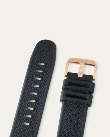 Ferragamo Sport Chrono 44mm IP Rose Gold Silicone Watch | Thumbnail 4