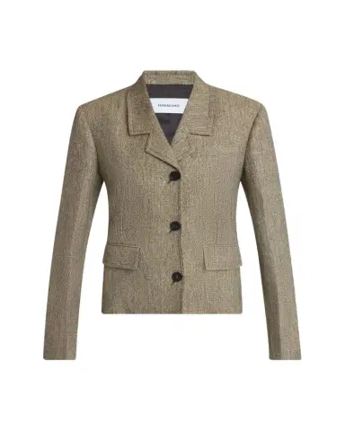 Ferragamo Wool-Cashmere Single-Breasted Blazer Jacket | Thumbnail 1 Ferragamo Wool-Cashmere Single-Breasted Blazer Jacket | Thumbnail 1