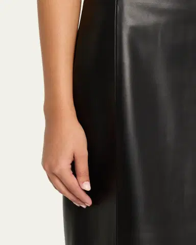 Vince Straight Leather Skirt | Thumbnail 5 Vince Straight Leather Skirt | Thumbnail 5