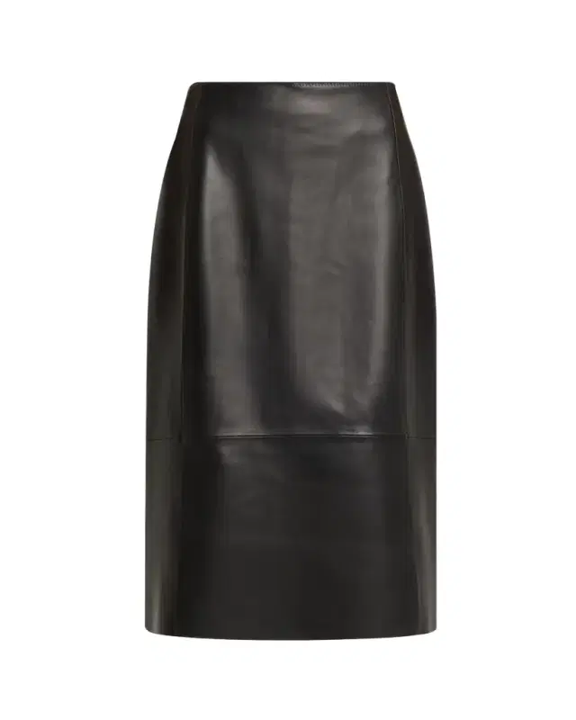 Vince Straight Leather Skirt