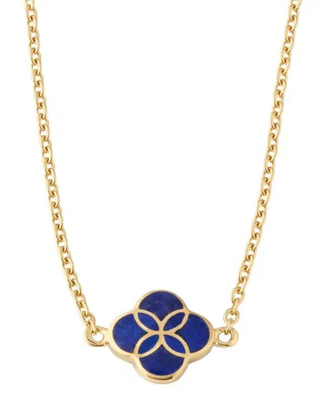 Jan Leslie Single Petal Gemstone Station Necklace