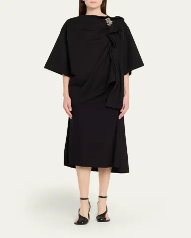 Dries Van Noten Harnam Draped Oversized T-Shirt | Thumbnail 2
