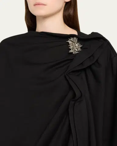 Dries Van Noten Harnam Draped Oversized T-Shirt | Thumbnail 5