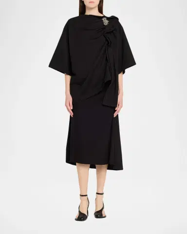 Dries Van Noten Harnam Draped Oversized T-Shirt | Thumbnail 6