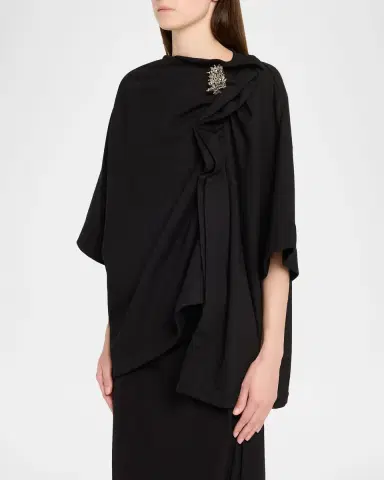 Dries Van Noten Harnam Draped Oversized T-Shirt | Thumbnail 8