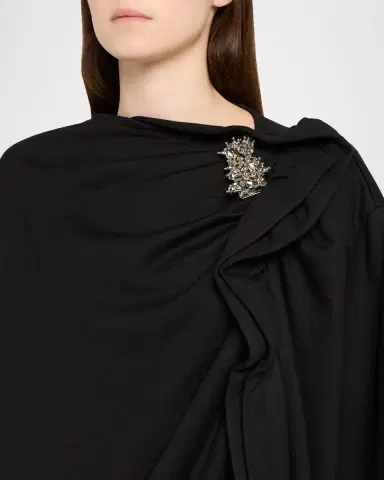 Dries Van Noten Harnam Draped Oversized T-Shirt | Thumbnail 9