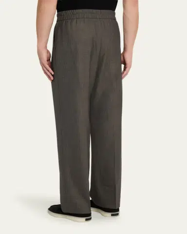 Fear of God Men's Pleated Virgin Wool Straight-Leg Trousers | Thumbnail 3