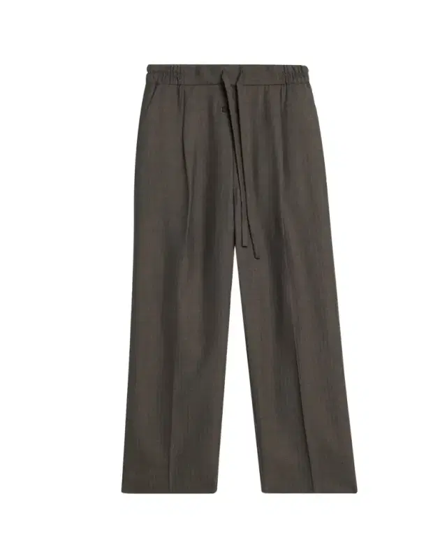 Men's Pleated Virgin Wool Straight-Leg Trousers