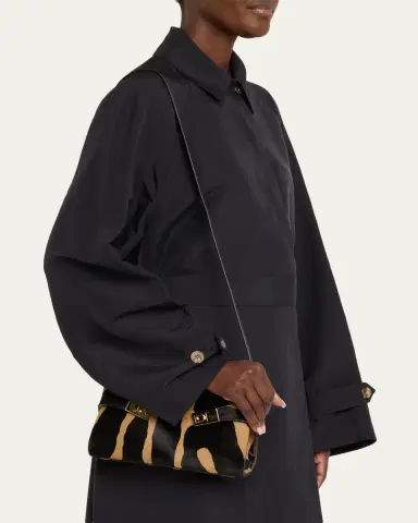 Ferragamo Hug Zebra-Print Calf Hair Shoulder Bag | Thumbnail 2 Ferragamo Hug Zebra-Print Calf Hair Shoulder Bag | Thumbnail 2