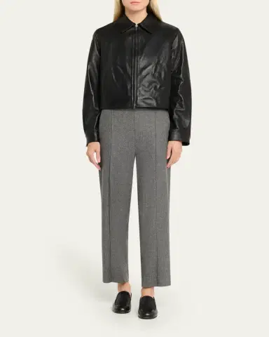 Vince Cropped Faux Leather Jacket | Thumbnail 2 Vince Cropped Faux Leather Jacket | Thumbnail 2