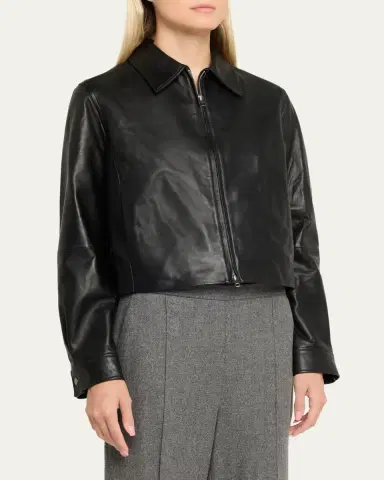 Vince Cropped Faux Leather Jacket | Thumbnail 4 Vince Cropped Faux Leather Jacket | Thumbnail 4