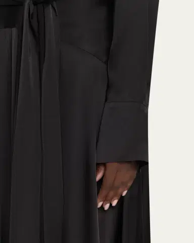 Ganni Long-Sleeve Stretch Satin Dress | Thumbnail 5 Ganni Long-Sleeve Stretch Satin Dress | Thumbnail 5
