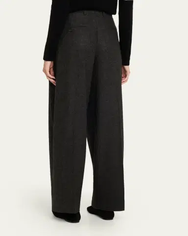 Toteme Wide Flannel Trousers | Thumbnail 3 Toteme Wide Flannel Trousers | Thumbnail 3