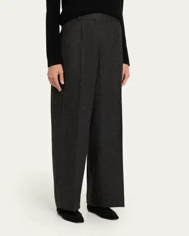 Toteme Wide Flannel Trousers | Thumbnail 4 Toteme Wide Flannel Trousers | Thumbnail 4
