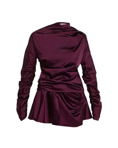 Ganni Technical Stretch Satin Mini Dress | Thumbnail 1 Ganni Technical Stretch Satin Mini Dress | Thumbnail 1