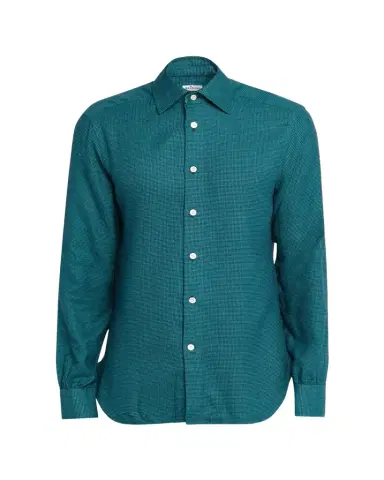 Kiton Men's Modern Fit Cotton Micro-Gingham Sport Shirt | Thumbnail 1 Kiton Men's Modern Fit Cotton Micro-Gingham Sport Shirt | Thumbnail 1