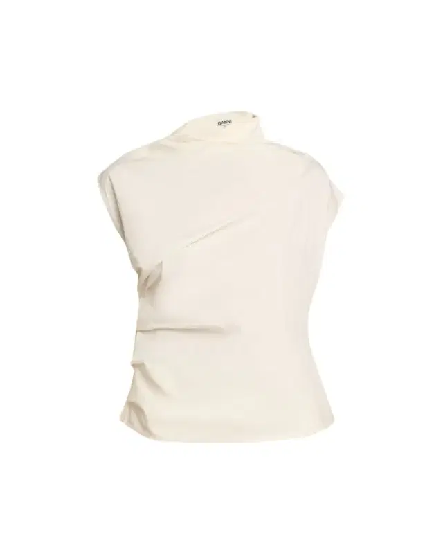 Ruched Asymmetric Cotton Blouse