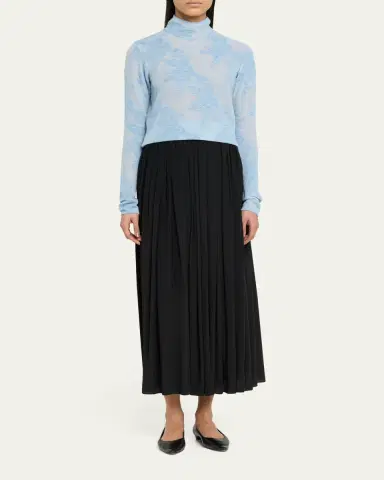 Ganni Sheer Floral Jacquard Turtleneck | Thumbnail 2 Ganni Sheer Floral Jacquard Turtleneck | Thumbnail 2