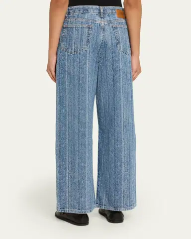 Ganni Stripe Baggy Jeans | Thumbnail 3