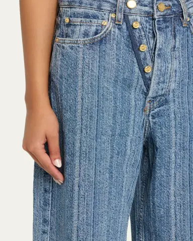 Ganni Stripe Baggy Jeans | Thumbnail 5