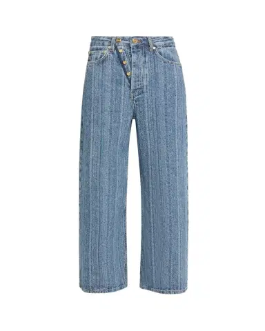 Ganni Stripe Baggy Jeans | Thumbnail 1