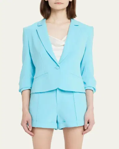 Cinq à Sept Khloe Petite Cropped 3/4-Sleeve Blazer | Thumbnail 8 Cinq à Sept Khloe Petite Cropped 3/4-Sleeve Blazer | Thumbnail 8