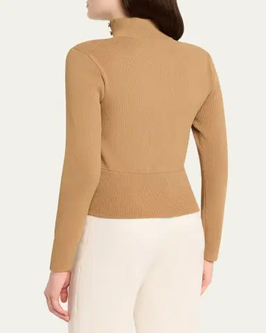 AEXAE Knit Stand Collar Cardigan | Thumbnail 3