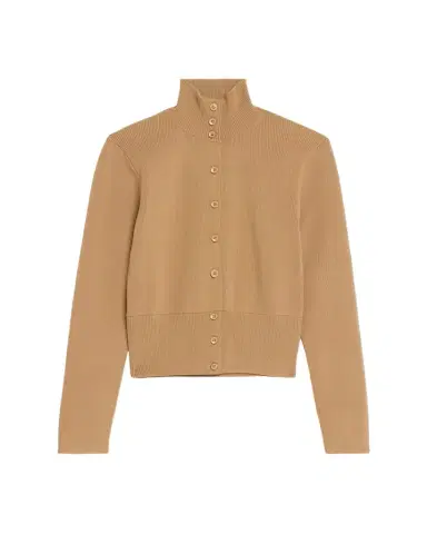 AEXAE Knit Stand Collar Cardigan | Thumbnail 1