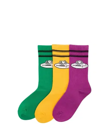 Hommegirls x Fruit Of The Loom 3-Pack Crew Socks | Thumbnail 1