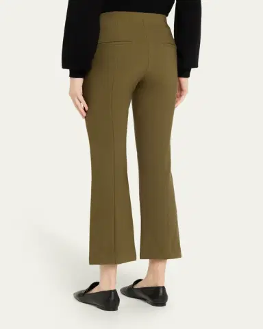 Vince Cropped Flare-Leg Pintuck Pants | Thumbnail 3