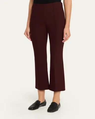 Vince Cropped Flare-Leg Pintuck Pants | Thumbnail 8
