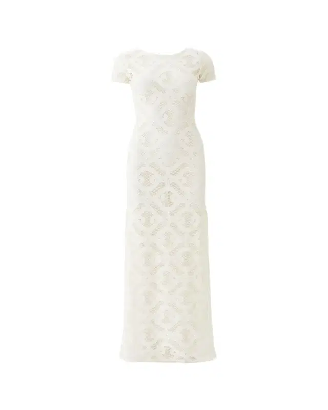 Briony Laser-Cut axi Dress